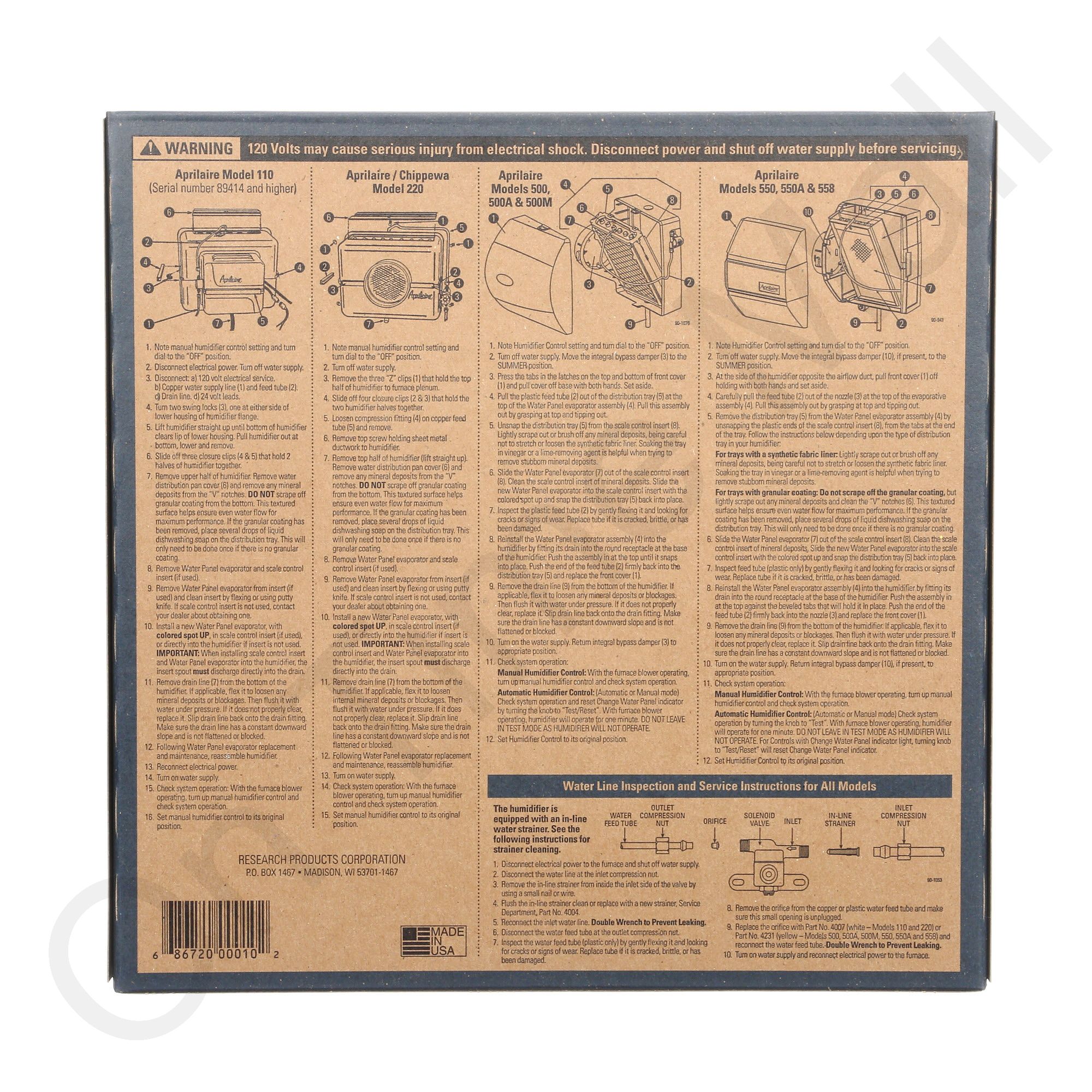 Atomic Compatible Humidifier Pad replacement for Aprilaire 10 Water Pa -  Atomic Filters